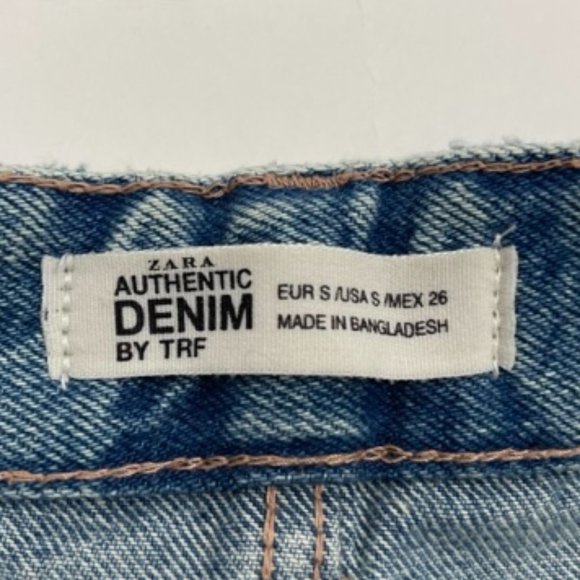 Zara TRF Denim Skirt Button Closure Women's Small - Picture 5 of 7